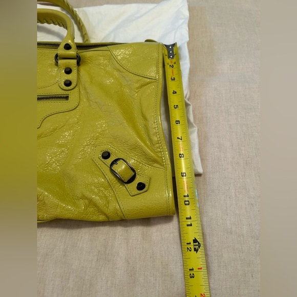 💙Balenciaga Electric Yellow  Juane Poussin “Work” Bag Classic Hardware💙💙💙Tags - Picture 10 of 11